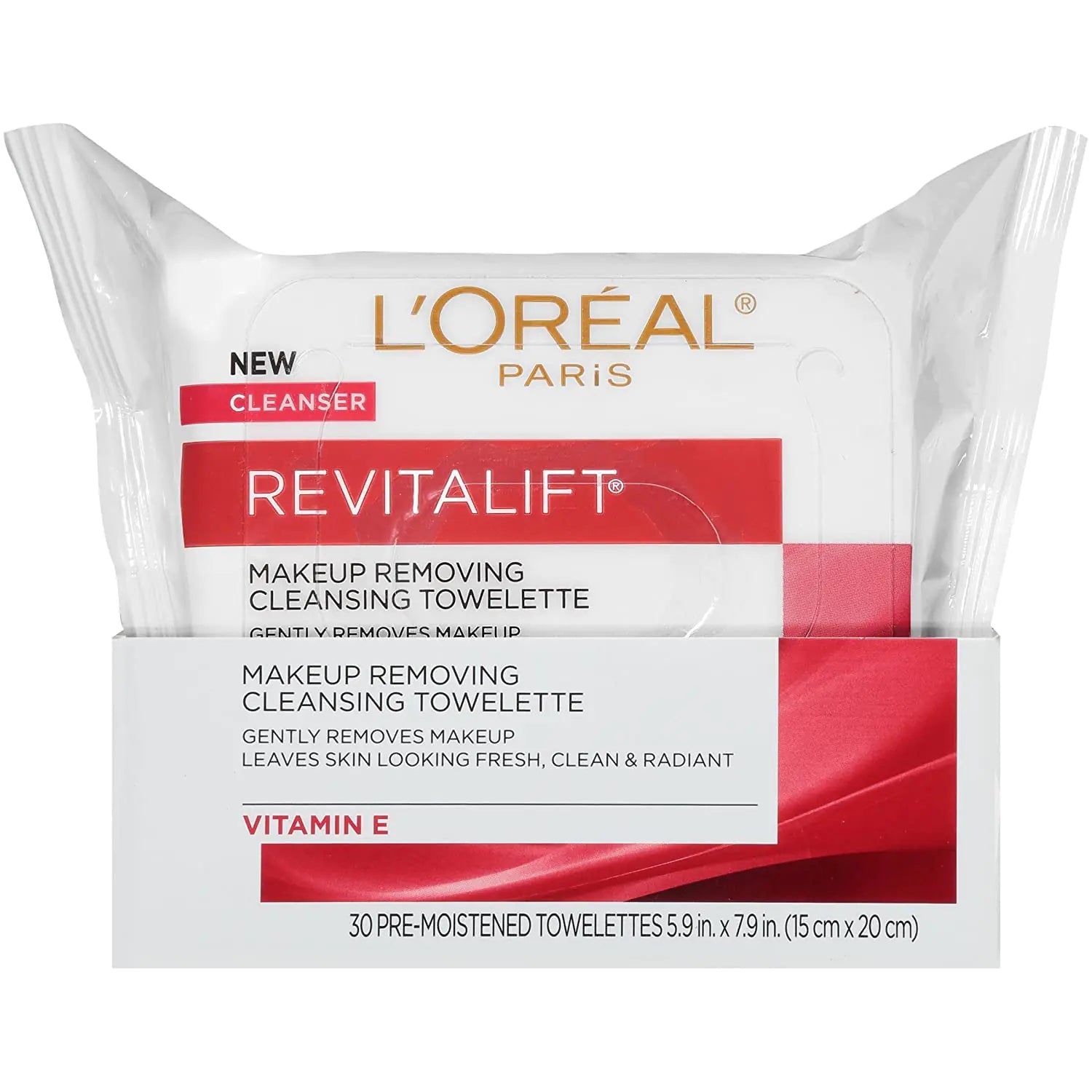 Loreal Revitalift Wet Cleansing Towelettes 30 Count (3 Pack)